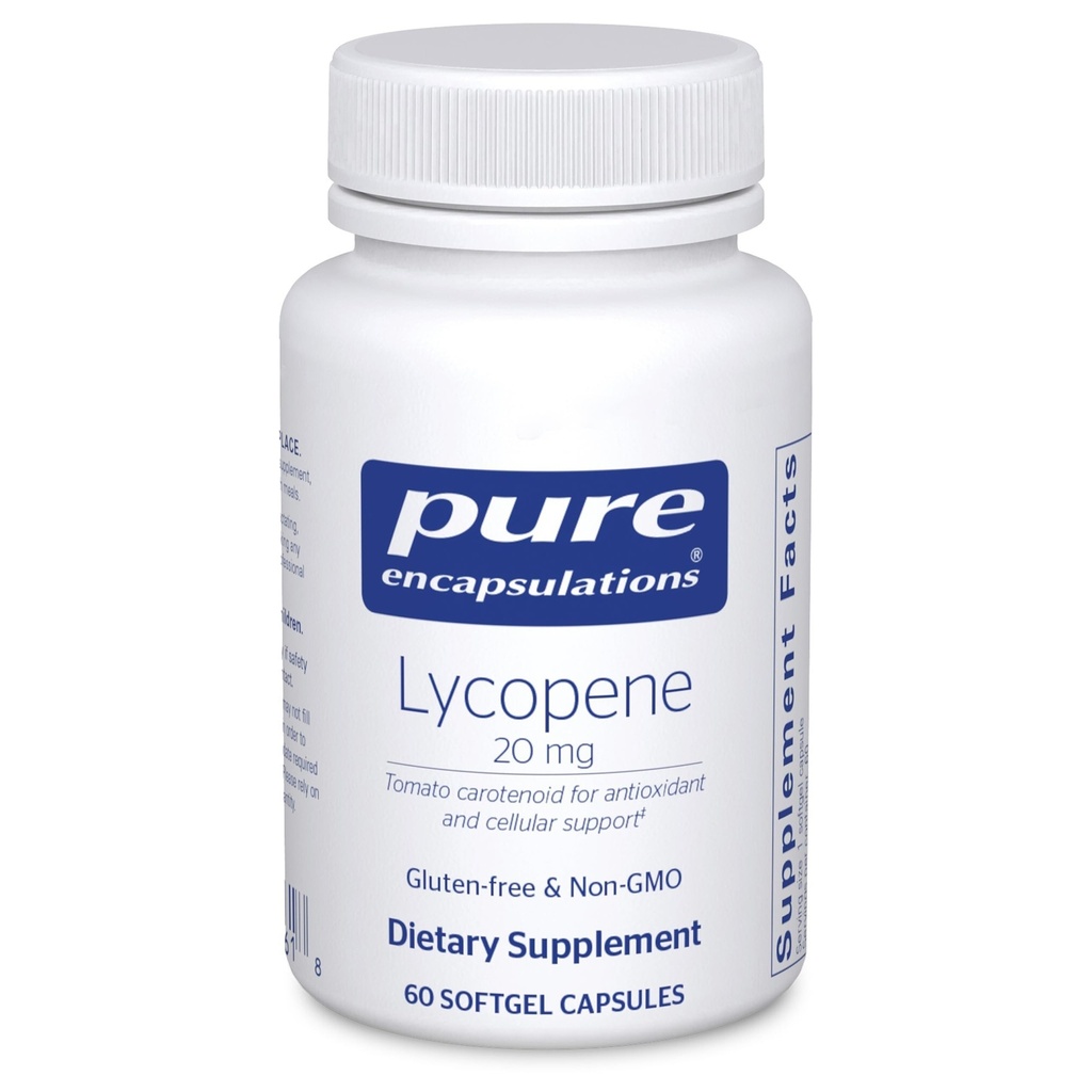 Ren innkapslinger Lycopen 20 mg | Kosttilskudd for Cellular og Macular Support ® 60 Softgel kapsler