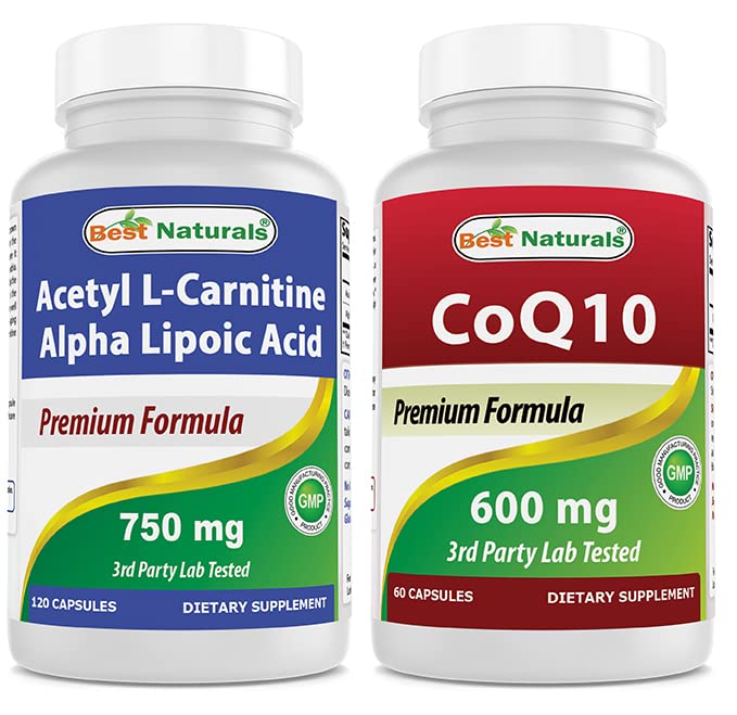 Best Naturals Acetyl L-karnitin og Alpha Lipoic Acid 750 mg & CoQ10 600 mg