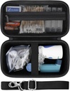 Hard sak for bærbare nebulizer håndholdte Mesh Inhaler Spacer Nebulizers Maskin for voksne og barn reiser husholdning bruk, beskyttende holder veske med mesh lomme for USB kabel og batteri, svart
