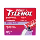 Tylenol løse pakker for smertelindring, febermedisinering, 160 mg acetaminophen, dysefri, barnepulverpakker for kaldt og influensa symptom relief; Wild Berry Flavor, 30 ct.; Pakke med 1