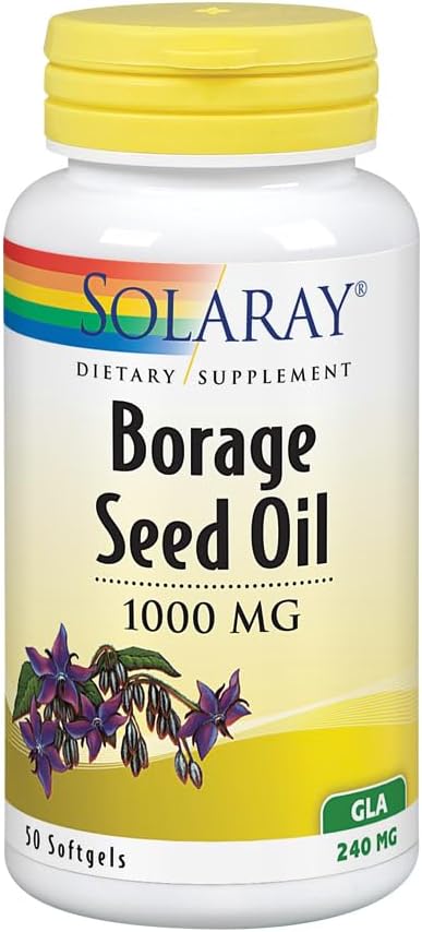 SOLARAY boreoljefrø, Softgel (Btl-Plastic) 240 mg 50ct