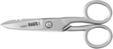 Klein verktøy 2100-9 rustfritt stål electrician saksors, laget i USA, 5,25- tommers gratis håndtak snips, strippenots, ikke-slip Serrated Blade