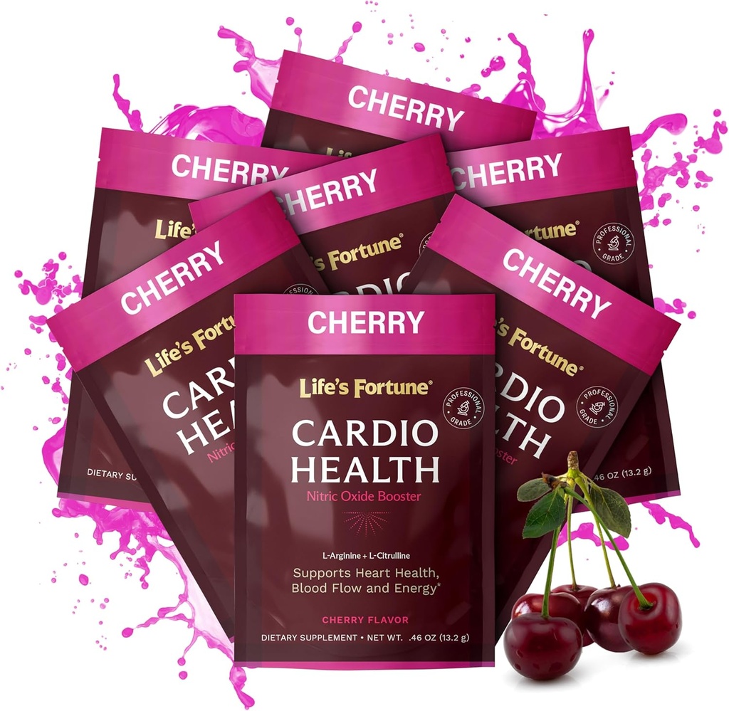 Life's Fortune L Arginine L Citrulline Supplement pulver - høy potens Nitric Oxid Supplement Booster med naturlig Cherry Flavor (7 serveringer (pakke med 1), Cherry)