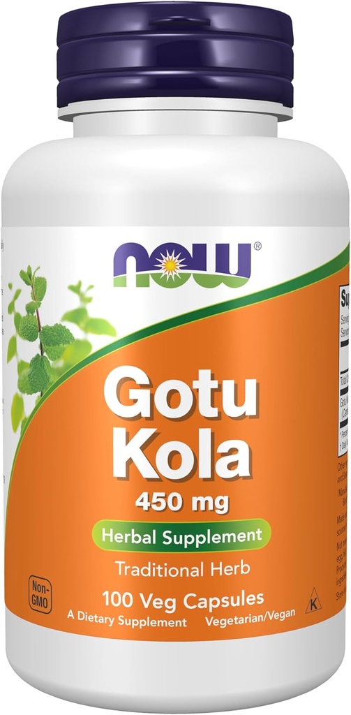 NU Mattilskudd, Gotu Kola (Centella asiatica) 450 mg, Herbal Supplement, 100 Veg Kapsler