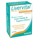 HealthAid LiverVital – En gang daglig Herbal Liver Support med Melk Thistle, Dandelion, Turmeric & Artichoke Plus Metionin, Choline & Inositol | Vegetarian, 60 tabletter