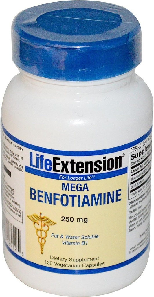 Livsforlengelse Mega Benfotiamine, 120 vcaps 250 mg
