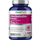 NusaPure Umckaloabo 4:1 Ekstrakt, 60 mg tilsvarende 240 mg Veggie Caps 200 greve (Non-GMO, Vegan)