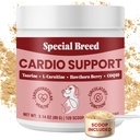 Spesial avl Cardio støtte for hunder - hjerte helse støtte med Taurine, CoQ10, Organic Hawthorne Berry, pulver supplement, 120 Scoops, 3.14 oz