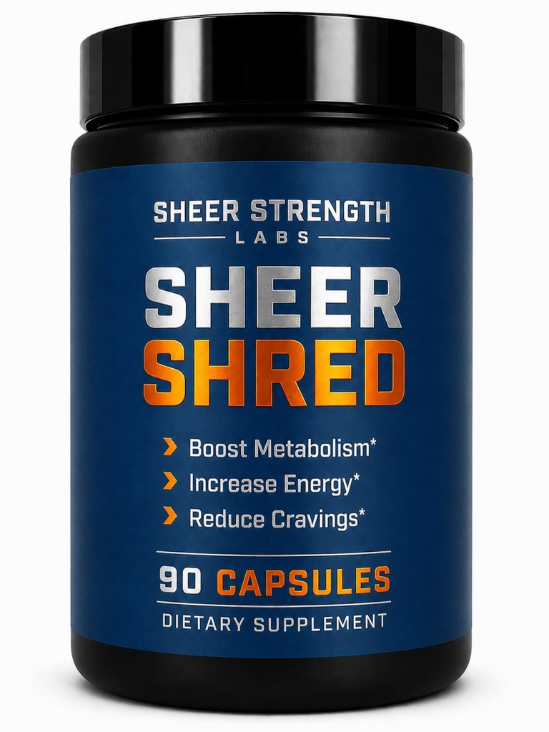 Sheer Styrke Labs Burner for menn - klinisk støttet dose, sterkeste formel - laget i USA - Premium blanding av Rauwolscine, L-karnitin, Capsaicin. 30 serveringer