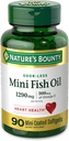 Naturens Bounty Mini Fish Oil, 1290mg, 900mg Omega-3, 90 Softgels