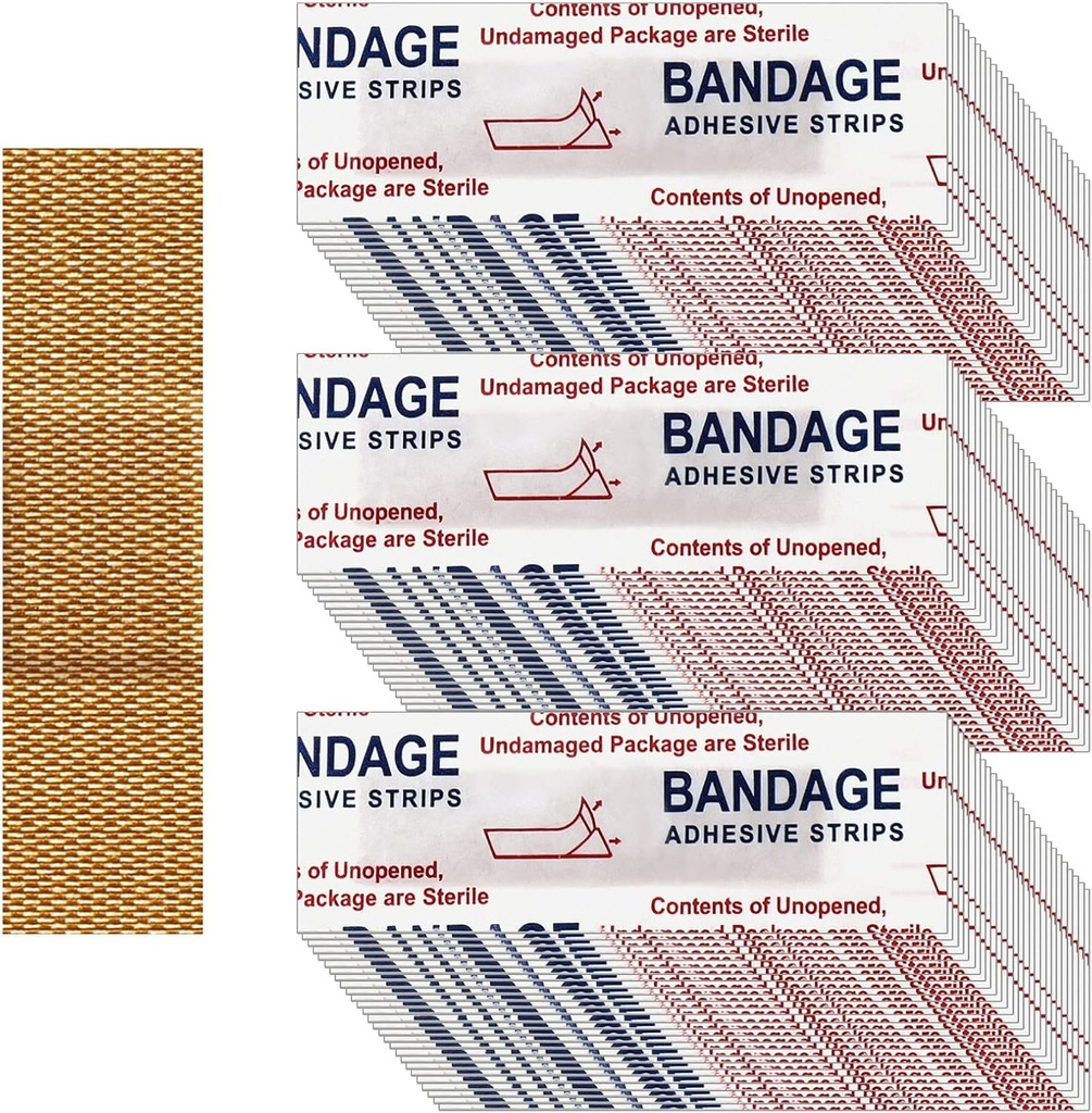 Weewooday 300 stk små bånd - Nese bandages, stoff, klesmerke, fleksibel, pustende - 0.34 x 1.6 Inch