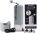 Wush Pro av Black Wolf - Den opprinnelige deluxe vanndrevet ørerenser med 6 reusable erstatningstips av Black Wolf - Sikker og effektiv for øret Wax Building - Elektrisk øret voks fjerning Kit (Grey)