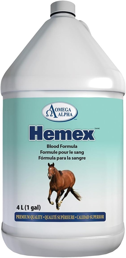 Omega Alpha blodbuilder for hester - Gallon (128 ovner)