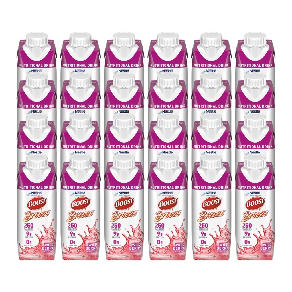 Boost Breeze ernæring 8oz Wildberry fettfri drikke, 24/Cs