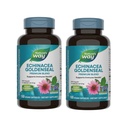 Naturens vei Echinacea Goldenseal - 900 mg Echinacea 7 Herb Blend per 2-kapsel servering - For immunstøtte* - Med Cayenne Pepper, Gentian & Burdock - Glutenfri - 180 Vegan Capsules (pakke med 2)