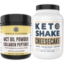 Left Coast Performance Keto MCT Powder + Collage og Keto Cheesecake Måltid Erstatning