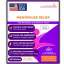 Menopause & Perimenopause Relief Patch – Hot Flash, Mood & Symptom Support – Black Cohosh, Ashwagandha og mer – 30 Topical Patches – USA Laget av Live to Shine