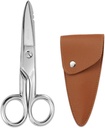 LIVINGO 5-1/5 tommer Heavy Duty Electrician Scissors, Profesjonell smidde rustfritt stål Elektriske Shears med Nots for industriell stripping, Cutting Telecom kabel, Wire