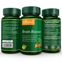 Natrition Brain Booster - Ginkgo Biloba, Turmeric, Cistanche Tubulosa, Fo-ti ekstrakt blanding - naturlig antioksidant støtte for hjernefunksjon - Klarhet, fokus og minneforbedring - 90 Veggie kapsler