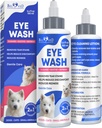 Hunde øyedråper og øyeinfeksjon behandling for hunder og katter - Soothe Infeksjon & allergi, lindre tørre øyne og rosa øye, Pet Tear Stain vask & renere - Kitten øyedråper for utlading, øye renser & flush