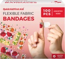 Flower Bandages, Bandages Variety Pack 100 greve, Fun Designs for barn voksne, Gentle Adhesion Mykt pustende, Latex gratis, Bruk for mindre kutt Scrapes, Førstehjelpsutstyr