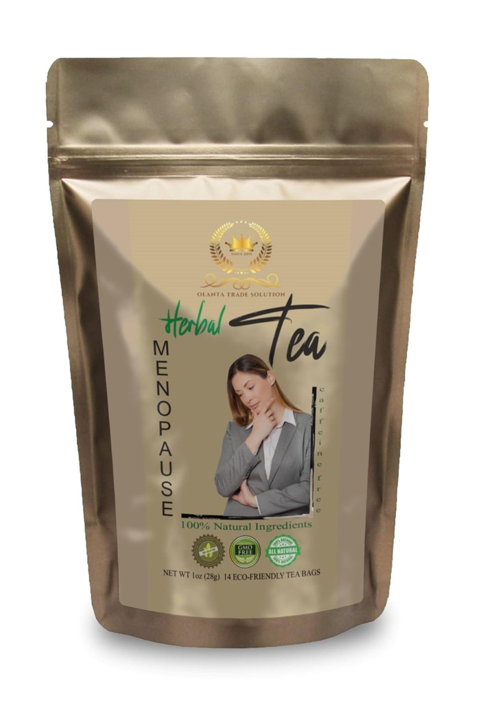 Generisk Black Cohosh for Menopause hot Flashes - Menopause Herbal Tea - Menopause Balance Complex, Ginkgo biloba Te Loose Leaf, Herbal Supplement, rød Clover, ren kanel - 1 pakke