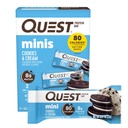Quest Nutrition Mini Cookies & Krem Protein Bars, 8g Protein, 1g Sukker, 2g Net Carbs, Glutenfri, 14 greve