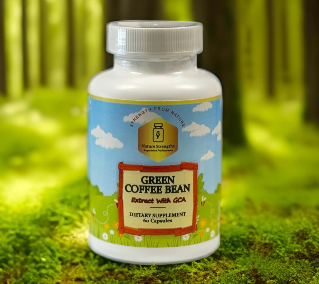 Premium Grønn Kaffebønne Ekstrakt med 50% GCA - 800 mg per servering, Naturlig Antioksidant Support - 60 Veggie Kapsler - Laget i FDA Registrert Facility, USA