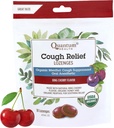 Quantum Helse USDA Organic Cough Drops Menthol & Honning Throat Lozenges - Soothing Bing Cherry Flavored Suppressant - Tørr munn & Sore Throat Relief for voksne og barn - 18 greve