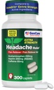 GenCare - hodepine Relief Acetaminophen med aspirin (NSAID) & koffein (300 kapler) Verdipakke | hodesmerter, muskelsmerter, ryggsmerter og kropp | Generisk