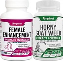 Kvinne Enhancement & Horny Goat Weed piller - Libido Booster for menn og kvinner - Hormon Balance - Mood & Energy piller - 60Caps