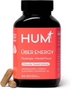 HUM Uber Energi Adrenal energi støtte Supplement med Ashwagandha Root, Ginseng, B vitaminer, vitamin B6, B5, og Adaptogens, Kosttilskudd for Adrenal tretthet støtte, 60 Vegan Kapsler