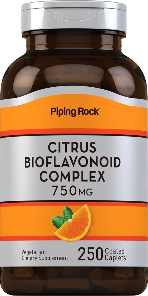 Piping Rock Citrus Bioflavonoider Kompleks  750 | | | 250 Caplets | Ikke-GMO, Glutenfri Supplement