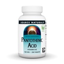 Kilde Naturals Pantotensyre 100 mg vitamin B-5 kosttilskudd - 250 tabletter