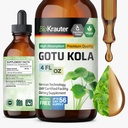 BIO KRAUTER Gotu Kola Tinktur - Centella Asiatica ekstrakt - alkohol og sukker gratis Gotu Kola ekstrakt - Vegan Drops 4 Fl.Oz.