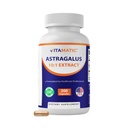 Vitamatic Astragalus Kapsler 200 Veg Kapsler - 10:1 Astragalus Extract 500 mg - Ikke-GMO, Glutenfri
