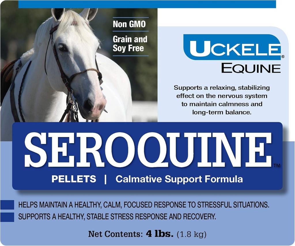 Uckele Seroquine Pellet, beroligende kosttilskudd for hester, 4 lb