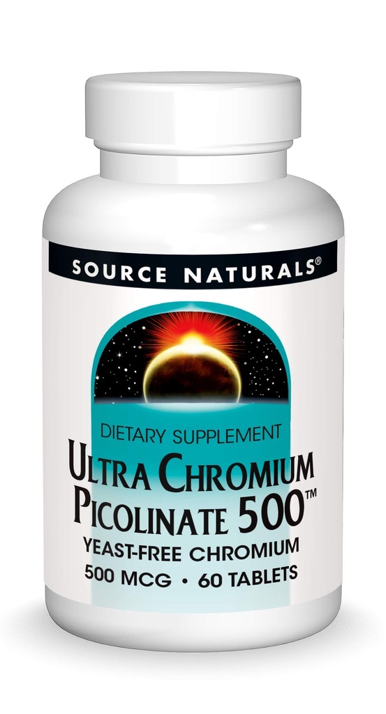 Kilde Naturals Ultra kromium Picolinat 500 mg yeast-fri kosttilskudd - 60 tabletter