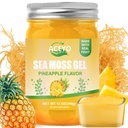 ACEYO (12 OZ Irsk Sea Moss Gel Raw Vegansk Pineapple Flavor 102 Vitaminer og mineraler Wild Harvested Non-GMO Immune Defense Booster Thyroid Digestiv støtte