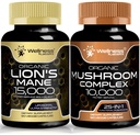WELLNESS LABSRX Lions Mane Supplement Kapsler og Mushroom Capsules