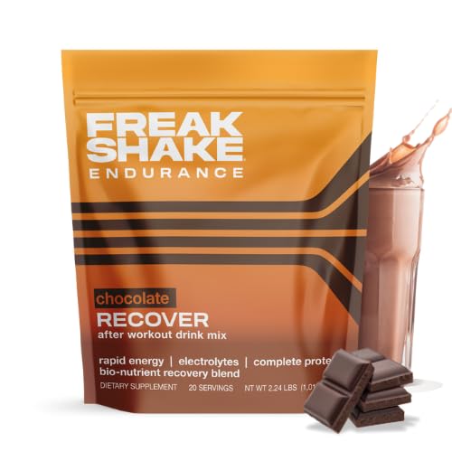 Freak Shake Endurance Hurtig gjenoppretting Sjokolade Drink Bland 20 Servering Pouch - Karbohydrater, elektrolytter og komplette protein