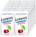 Ludens sukkerfri Wild Cherry Throat dråper, Sore Throat Relief, 25 greve (12 pakke)