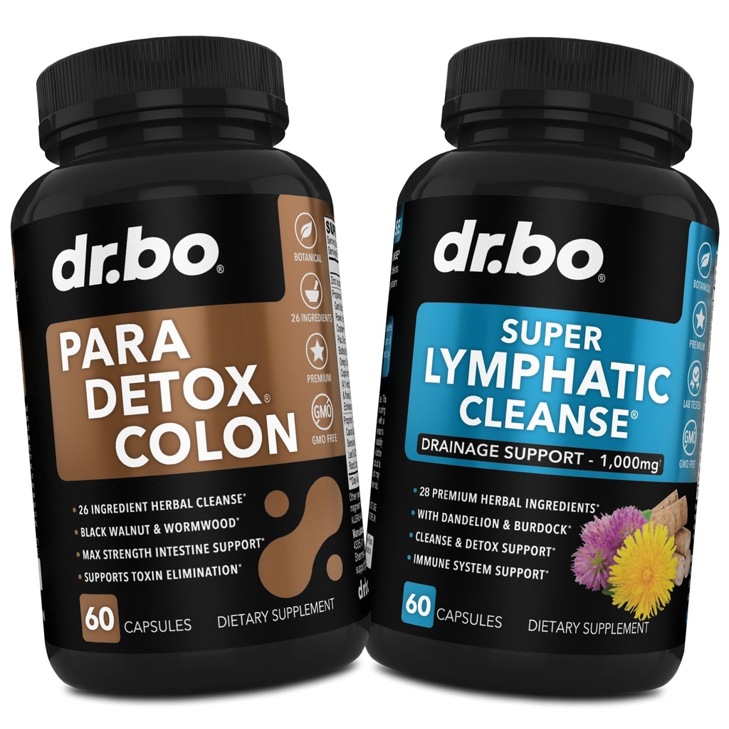 Colon rengjøring piller kroppen detox & lymfatisk dressing - intestinal vakt renser for magen Gut & lymf støtte kosttilskudd piller - lymfatisk støtte lymfe node detox renser system dressing