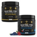 MMA ernæring HRDWRK 100 serverer keto elektrolyter pulverhydrasjon sukker gratis - Electrolyte pulver til å øke utholdenhet og redusere tretthet med elektrolyter Supplement - Uslavored & Blå bringebær sett