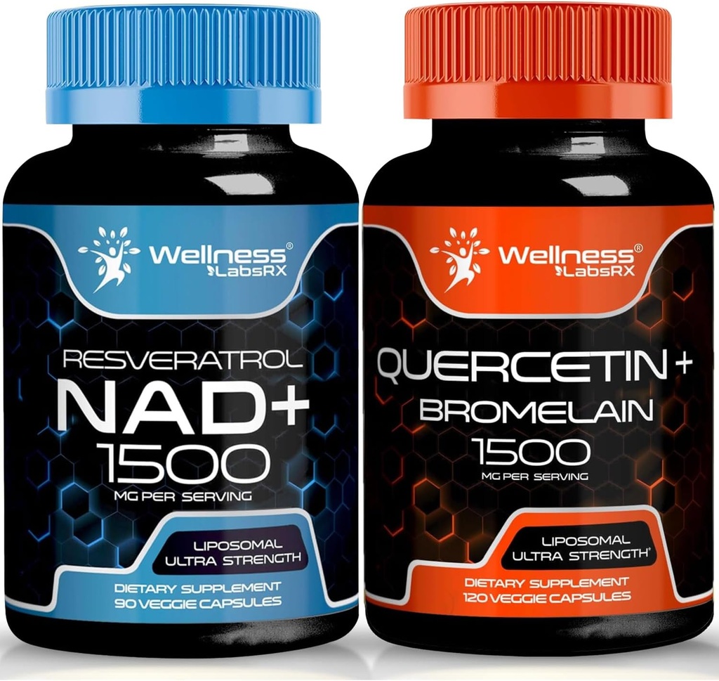 WELLNESS LABSRX Quercetin med Bromelain ® NAD kosttilskudd kapsler