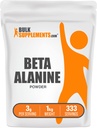 BulkSupplements.com Beta Alanine pulver - Beta-Alanine Supplement, Pre-Workout Supplement - Uflavored & Glutenfri, 3g per servering, 1kg (2,2 lbs) (Pack of 1)