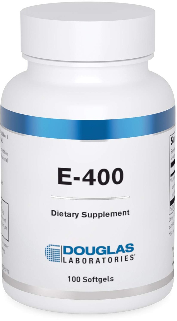 Douglas Laboratories E-400 | Vitamin E for antioksidant beskyttelse og kardiovaskulær støtte | 100 kapsler