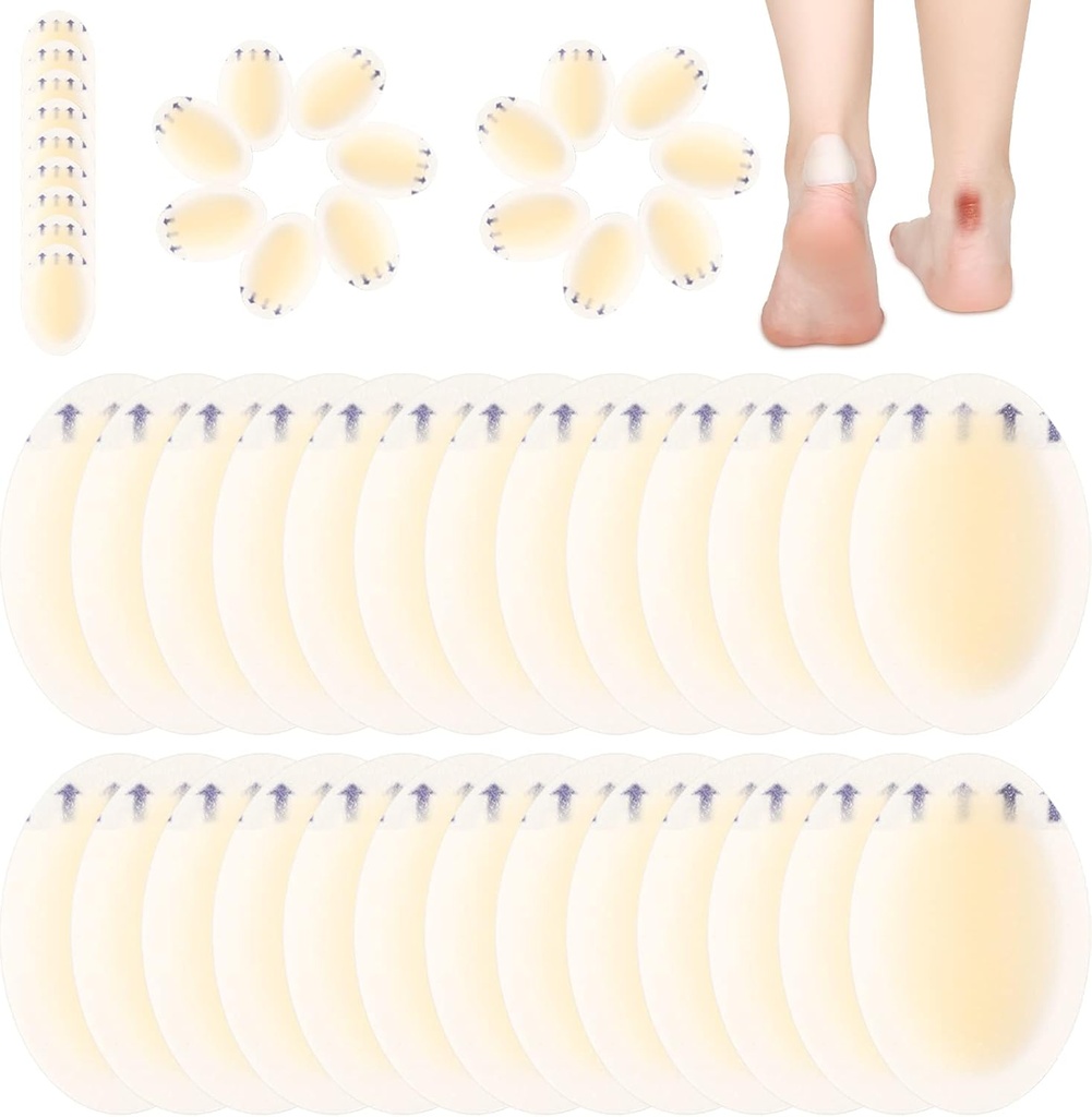 Tarpop 100 stk blemster Bandages Hydrokolloid blemster pads for hæl vanntett Gel adapter bandasjer beskyttere for føtter tå(enkel stil)