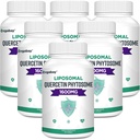 Orgabay Liposomal Quercetin Phytosom 1600 mg, Bromelain 200 mg,Zinc 30mg,Vitamin C Turmeric 40 mg, Høyeste absorpsjon, Quercetin Complex, 360 Softgels