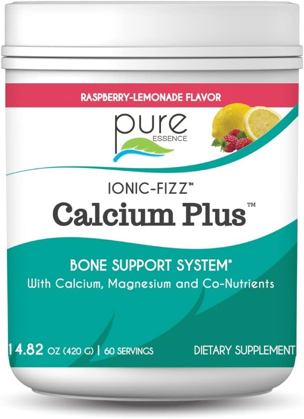 Ionic Fizz Kalsium Plus av ren essense - perfekt kalsium / manesium forhold til vitamin A, B, C, D og kalsium sterke ben - bringebær sitronade - 14.82 oz